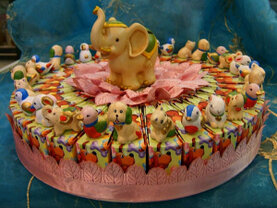 Torta con animali assortiti